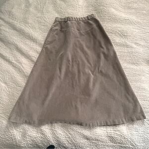 Talbots wide wale corduroy taupe A-Line Skirt 6